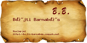 Bőjti Barnabás névjegykártya