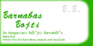 barnabas bojti business card